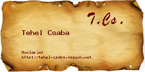 Tehel Csaba névjegykártya