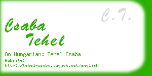 csaba tehel business card